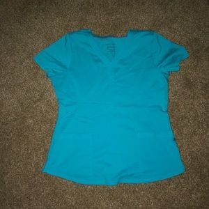 Blue scrub top